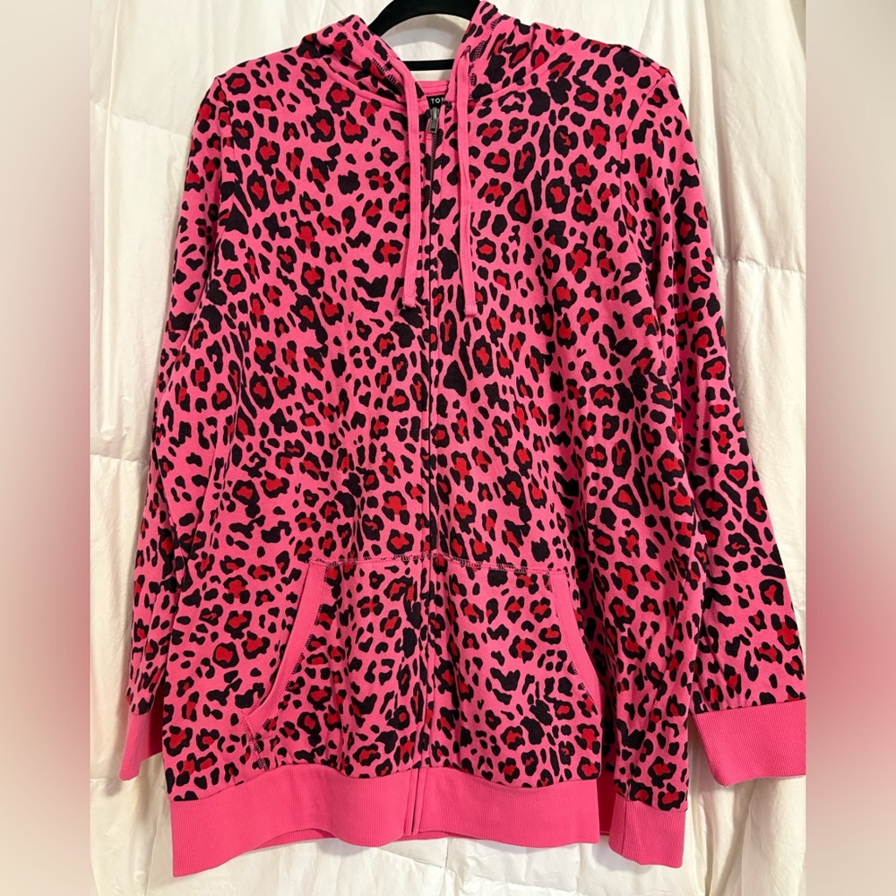 Cozy fleece zip-up tunic hoodie